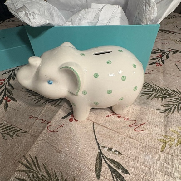 Other - Tiffany and Co. Porcelain Elephant Coin Bank